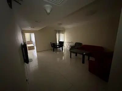 Two-bedroom apartment for annual rent in Al Majaz 2 | Two bathrooms | Next to the lake and Al Majaz Park | Central air conditioning | Prime location |