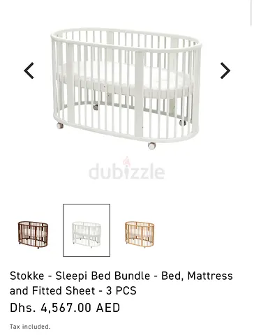 Stokke Sleepi Oval Baby Bed Bundle (Bed + Mattress + Fitted Sheet)