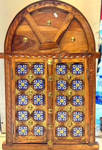 Majestic brand new Arabian rosewood door with marble tiles 75x50 cms big for sale.