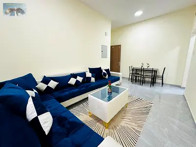 One-bedroom apartment with a living room Location: Ajman Corniche Close to Al Safina Roundabout Clean and well-maintained furniture Prime location nea