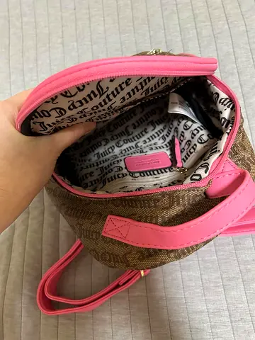 Juicy Couture small crossbody bag with pink trim