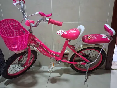 Pink girls bicycle with basket - 16-inch, good condition