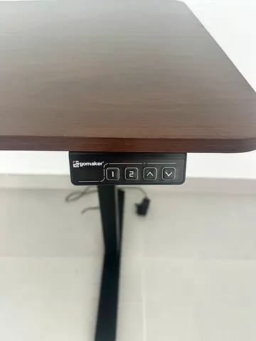 Electric Height Adjustable Sit/Standing Desk (Walnut Top) - Good Condition