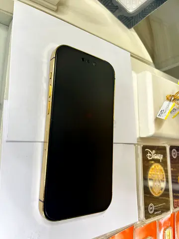 iPhone 14 pro 256 with Gold Frame - Good Condition, Screen Works