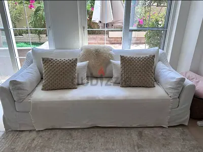 WHITE IKEA FARLOV SOFA WITH ARMCHAIR - MOVE OUT SALE