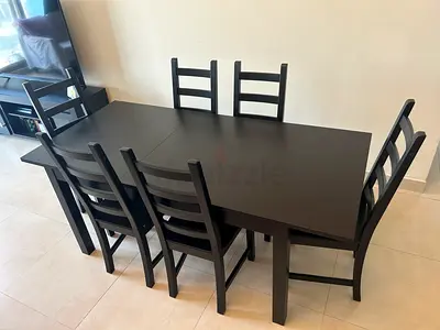 IKEA Dining Table + 6 Chairs
