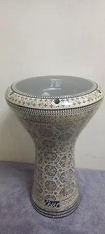 Gawharet El Fan Mother of Pearl Darbuka drum.