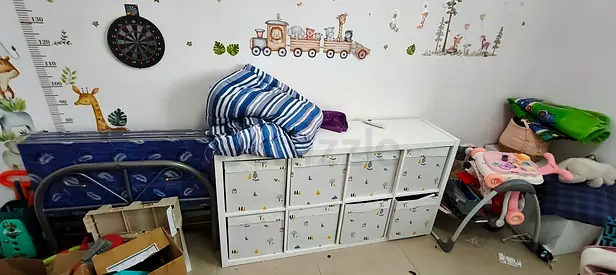 IKEA Kallax 8-cube Storage Unit with Fabric Drawers - Good Condition