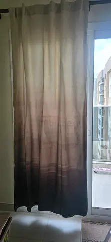 Light-blocking floor-length grey curtains (pair available) 2 pieces