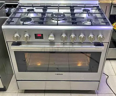 Bosch latest model full gass 5 burner with digital touch timer full heavy duety cooking range 90x60