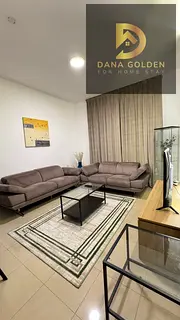 Available from today: a one-bedroom apartment with a living room, bathroom, and balcony in Al Majaz