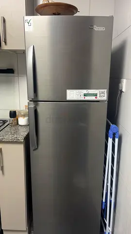 Silver Top-Freezer Refrigerator - Good Condition, 2-Door