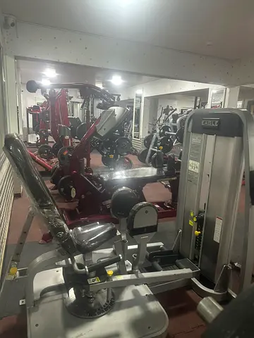 Commercial-grade gym leg press and strength machines - used set
