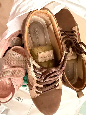 Used Woodland Brown Casual Sneakers - Size Unknown, Good Condition