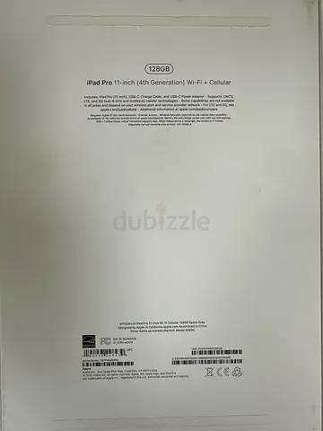 Apple iPad Pro 11-inch (4th Gen) 128GB - WiFi + Cellular, Silver (Boxed)