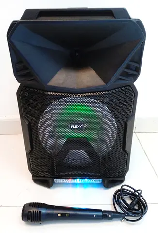Portable Bluetooth Party Speaker with Mic - Good Working Condition