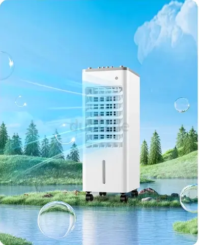 Portable Evaporative Air Cooler - Compact Mobile Cooler (White)