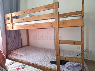 Bunker bed. Solid Pine Wooden Bunk Bed - Twin over Twin