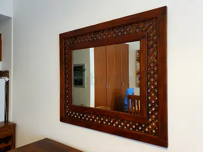 Beautiful Ornate Wooden Wall Mirror