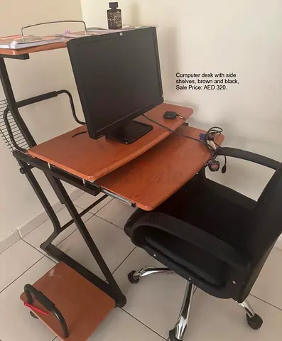Computer desk table with chair