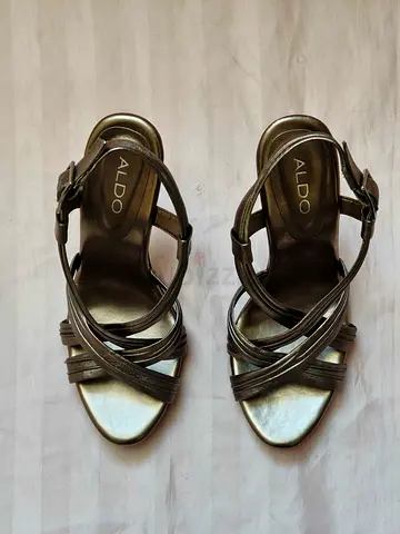 Aldo high heels real leather new sandals size 39 for 100 aed