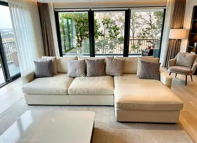 Crategbarrel L Shape Sofa Beige Excellent condition