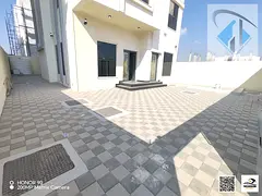 Villa for rent at 85,000 annually, behind services, with a yard.
