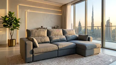 Ikea eskilstuna L shape sofa under storage