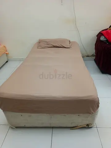 Used Single bed with mattress Aed 25