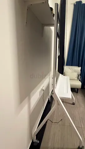 TV Stand with Shelf  Wheels (Fits Large TVs)