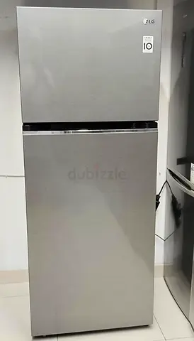 LG Top Freezer Refrigerator - Silver, Good Condition