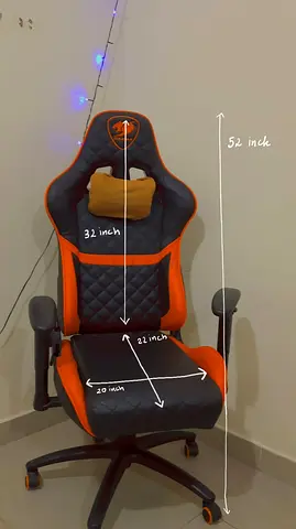 New Cougar Armor One V2 Gaming Chair, PVC Leather-Adjustable Backrest and armrest