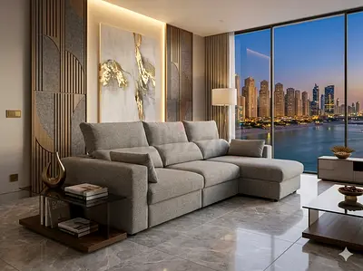 Ikea eskilstuna L shape sofa under storage