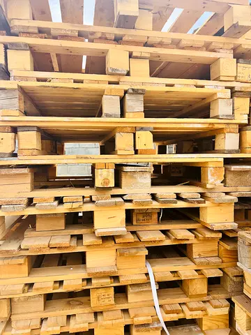 Used Wooden Pallets - Stack of Standard Euro/Industrial Pallets (Good Condition)