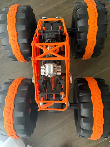 Orange and Black Monster Truck Toy - Large Wheels, Never Used - birthday present