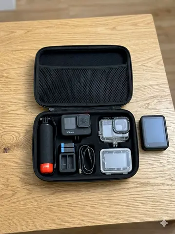 GoPro action camera bundle with accessories and case