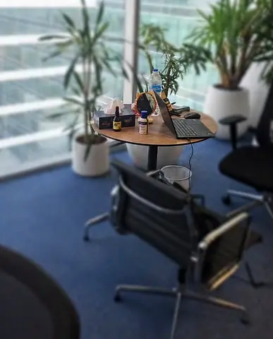 Two Small round office table ready for pickup