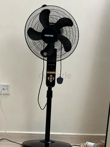 Black Standing Pedestal Fan — Good Working Condition