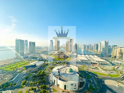 Spacious apartment with full sea view, big balcony, gym, swimming pool, free wardrobes to master bedroom, maintenance, free, easy exit to dubai