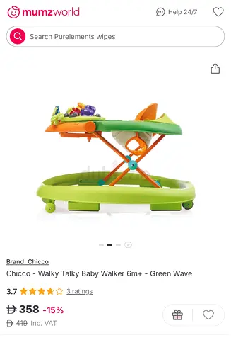 Chicco Walky Talky Baby Walker - Green (6+ months)
