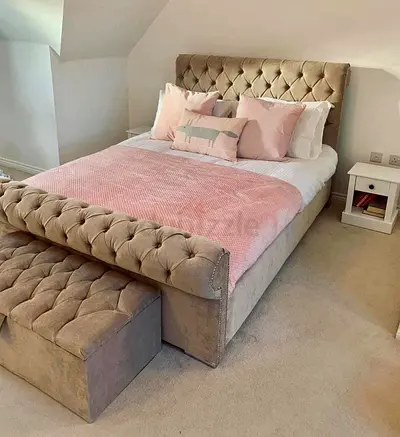 Elegant Modern Design Fully Custom Made King Size Brand New Bed,Hydraulic Optional