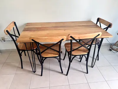 Mango Wood Table  Chairs