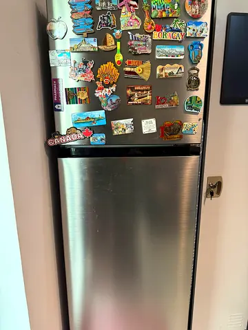 Double -Door Refrigerator / freezer in Good Working Condition pick up today or tomorrow