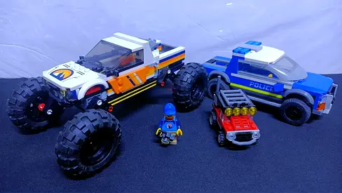 3 LEGO Cars, from the 3 LEGO Sets