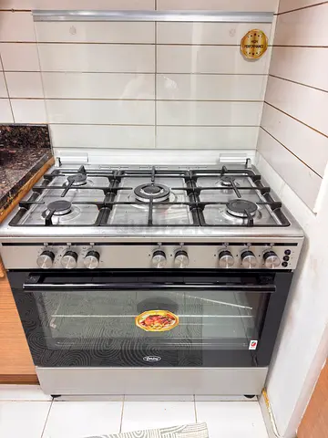 Stainless Steel 5-Burner Gas Range with Oven - Good Working Condition