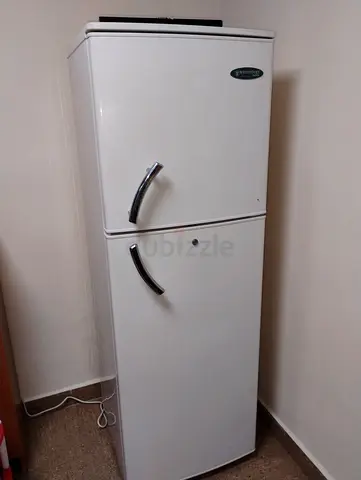 White double-door refrigerator - used, good working condition