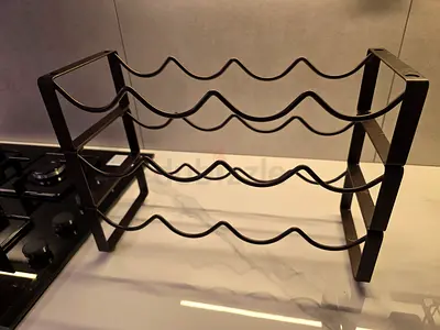 Three-tier Metal Wine Rack - Black