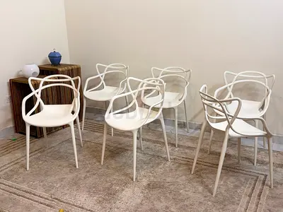✨ Set of 6 Authentic Kartell Masters Chairs – White | Philippe Starck Design | Modern Icon ✨