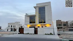 Luxury villa in Al-Aliya, 5 master bedrooms, elevator, spacious rooftop, and fully finished.