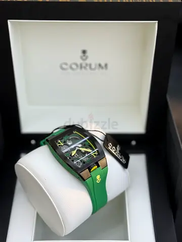 Corum Automatic Skeleton Tonneau Watch with Green Strap (Box Included) limited on of 333 watches